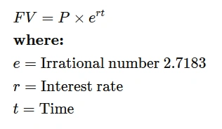 Continuous Compounding Formula